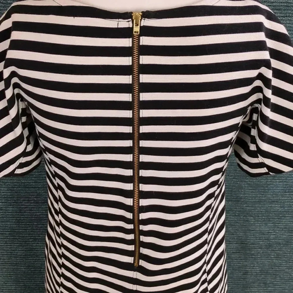 J. Crew Black& White Striped Tee Shirt Dress - Picture 5 of 10